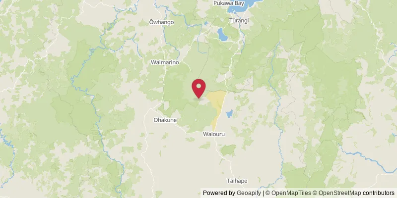 Map showing location at Ruapehu District, New Zealand