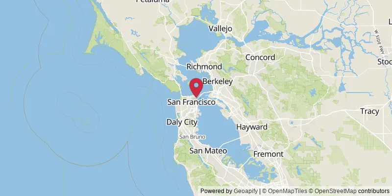 Map showing location at San Francisco, California, United States