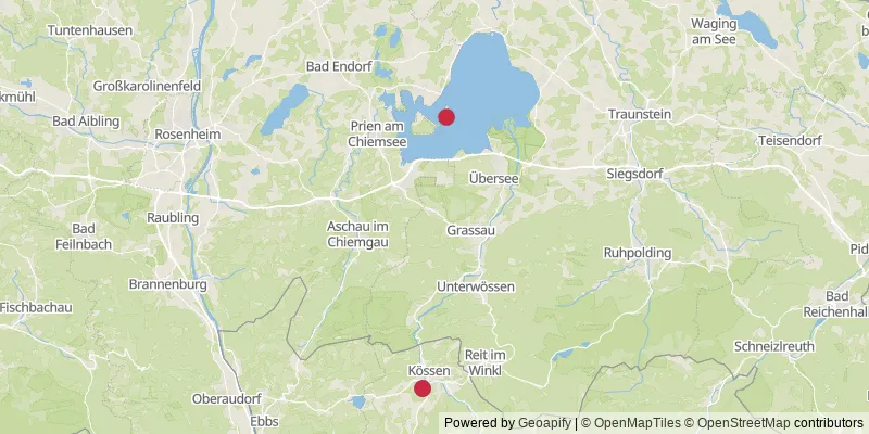 Map showing photo locations in Austria and Germany