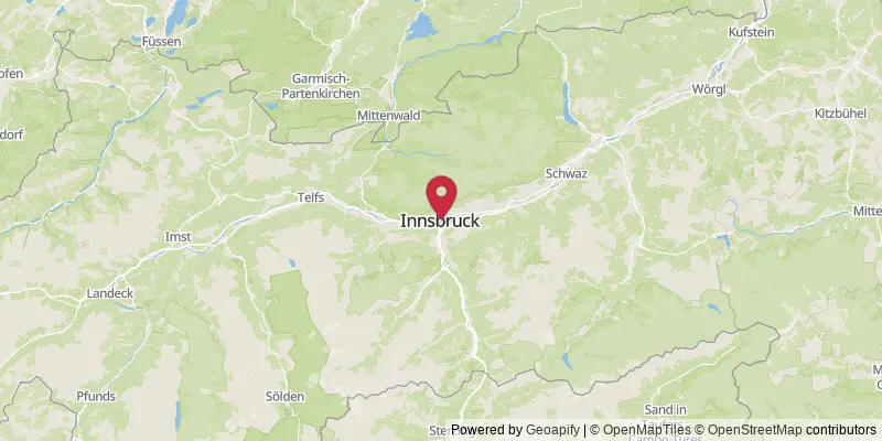 Map showing location at Innenstadt, Tyrol, Austria