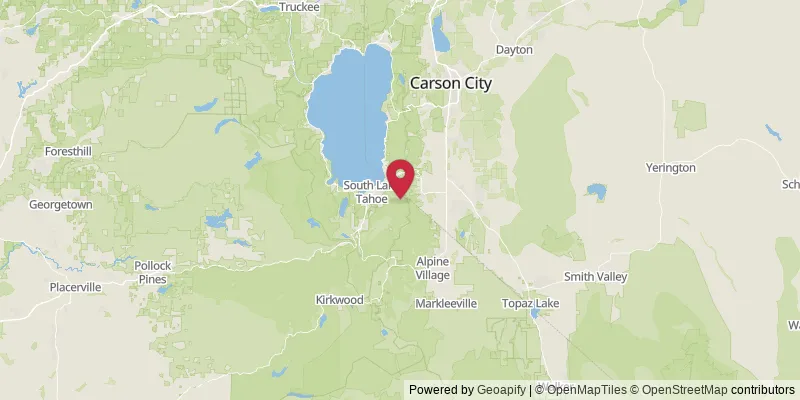 Map showing location at El Dorado County, United States