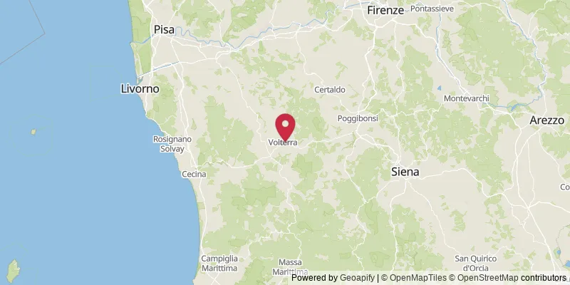 Map showing location at Volterra, Pisa, Italy
