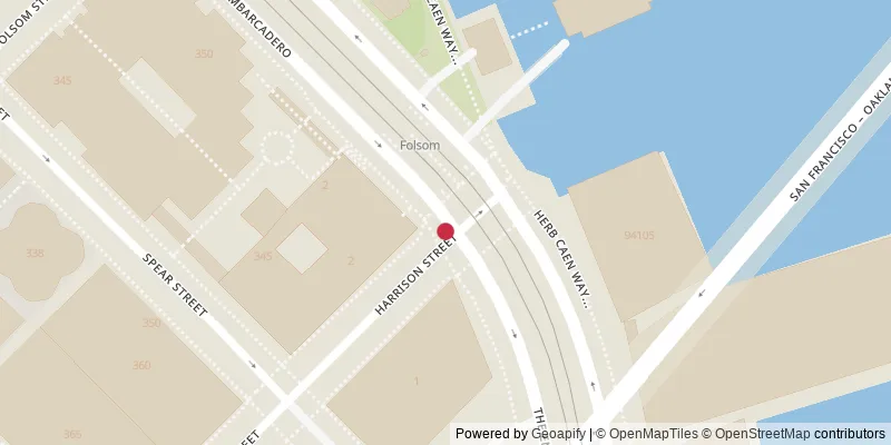 Map showing photo locations in South of Market, California, United States