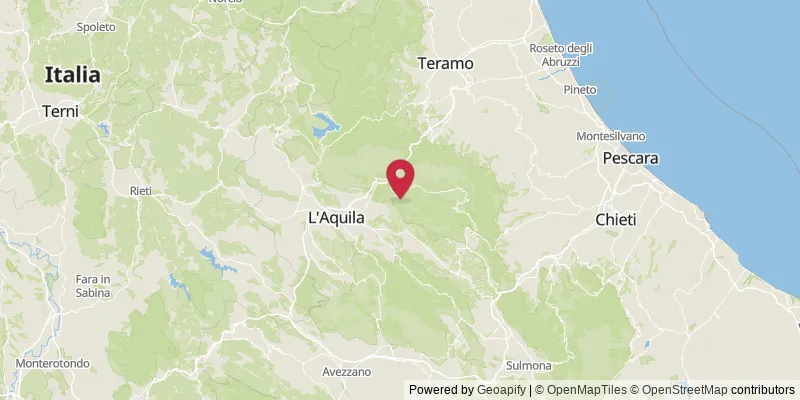 Map showing location at Barisciano, L'Aquila, Italy