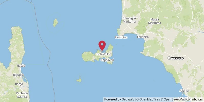 Map showing location at Portoferraio, Livorno, Italy