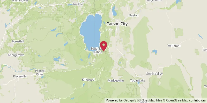 Map showing location at Kingsbury, El Dorado County, United States