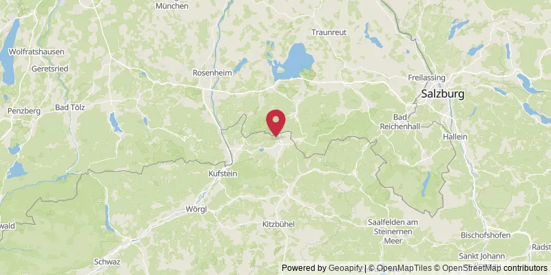 Map showing location at Kössen, Bezirk Kitzbühel, Austria