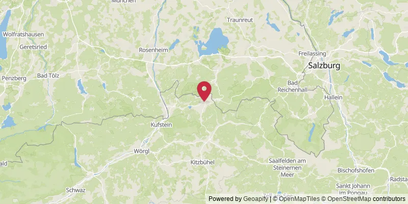 Map showing location at Erlau, Bezirk Kitzbühel, Austria