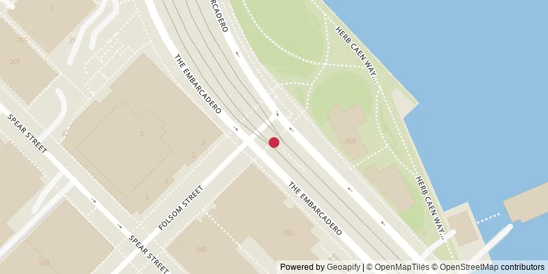 Map showing photo locations in South of Market, California, United States