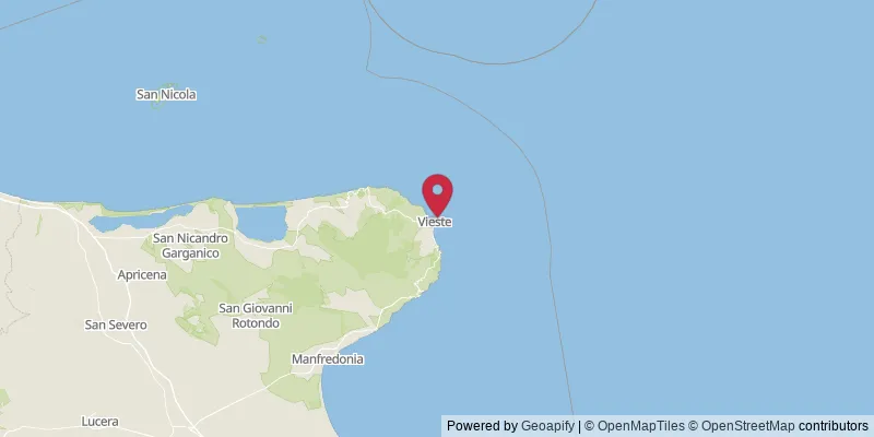 Map showing location at Vieste, Foggia, Italy