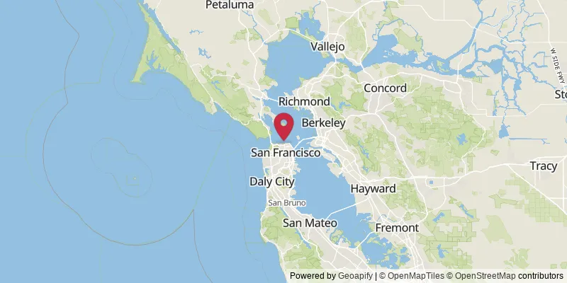 Map showing location at San Francisco, California, United States