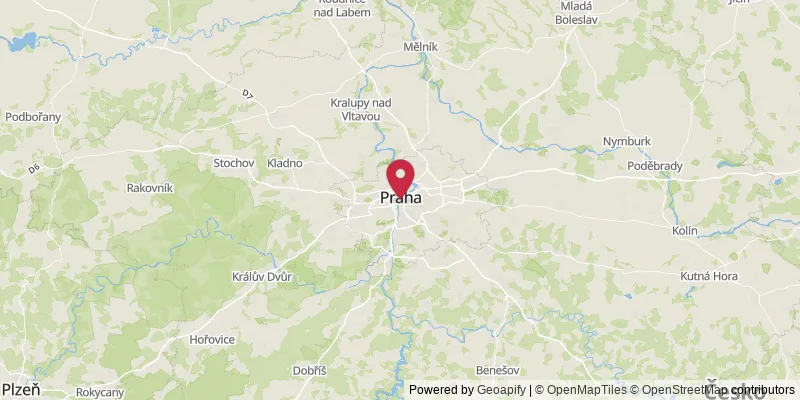 Map showing location at Střešovice, Prague, Czechia