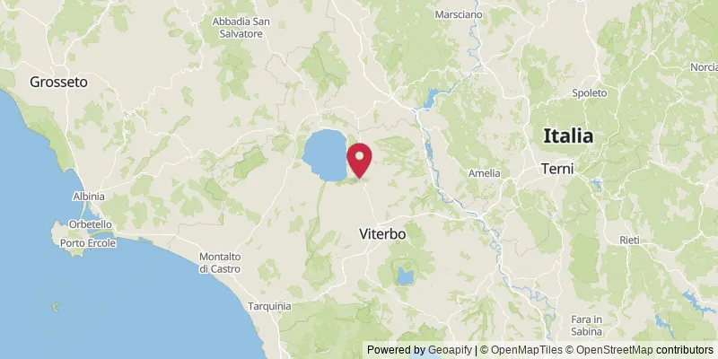 Map showing location at Le Mosse, Viterbo, Italy