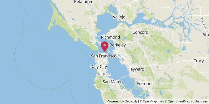 Map showing location at Fisherman's Wharf, California, United States