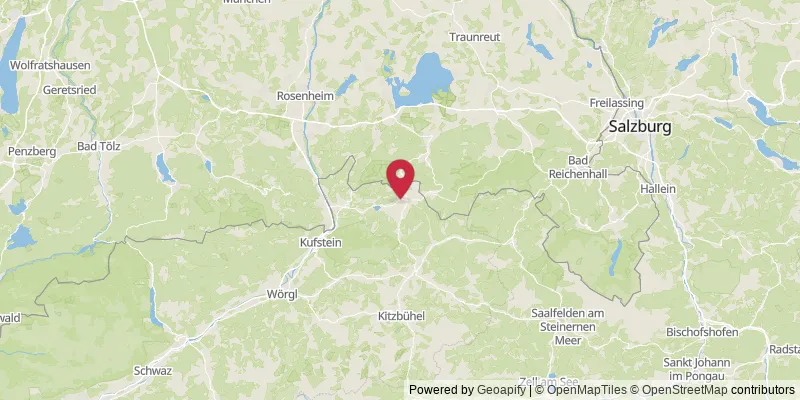 Map showing location at Kössen, Bezirk Kitzbühel, Austria