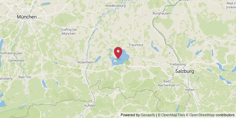 Map showing location at Chiemsee, Landkreis Rosenheim, Germany