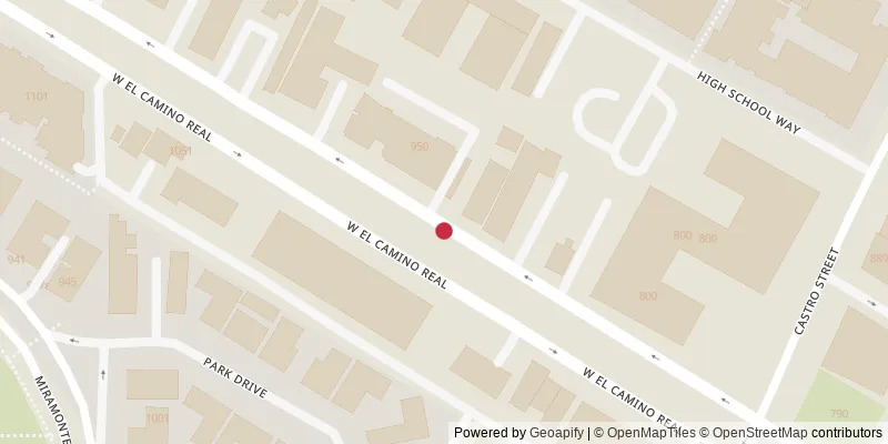 Map showing photo locations in Mountain View, Santa Clara County, United States