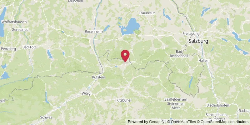 Map showing location at Erlau, Bezirk Kitzbühel, Austria