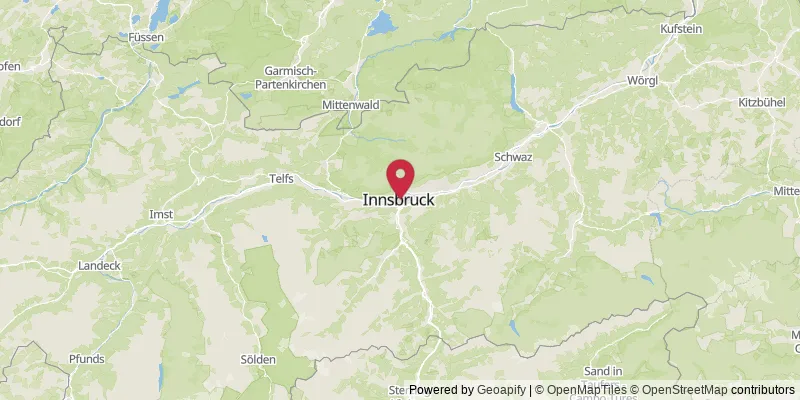 Map showing location at Innenstadt, Tyrol, Austria