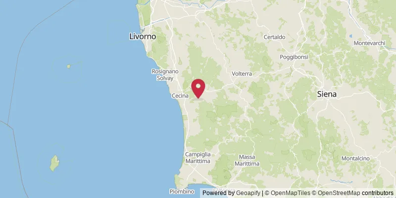 Map showing location at La Valle, Pisa, Italy