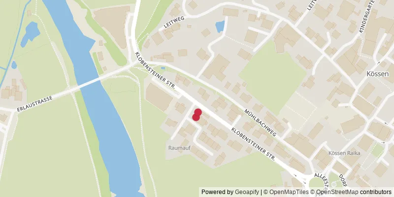 Map showing photo locations in Erlau, Bezirk Kitzbühel, Austria