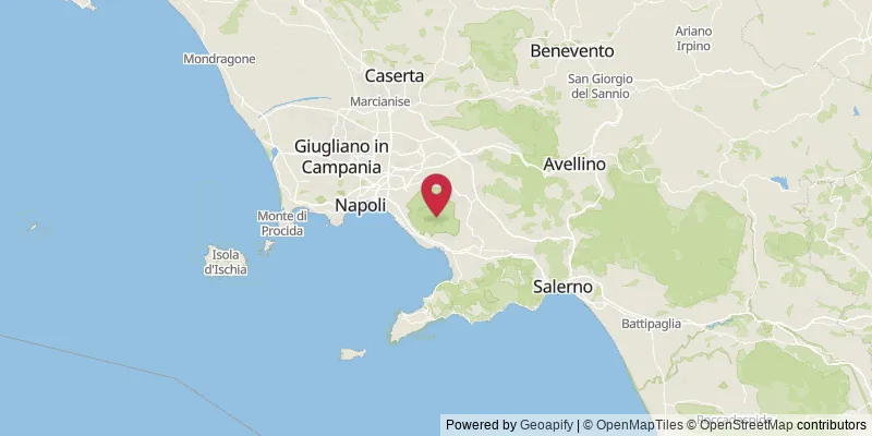 Map showing location at Terzigno, Naples, Italy