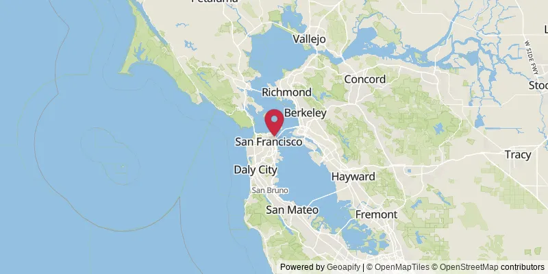 Map showing location at South of Market, California, United States